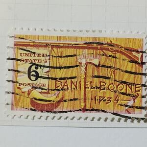 1968 US 6c Daniel Boone American Folklore Stamp #1357 Used Cancelled Vintage